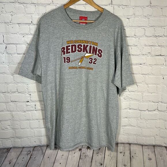 NFL Washington Redskins Gray Short Sleeve Tshirt L Large Football Commanders - Picture 1 of 6